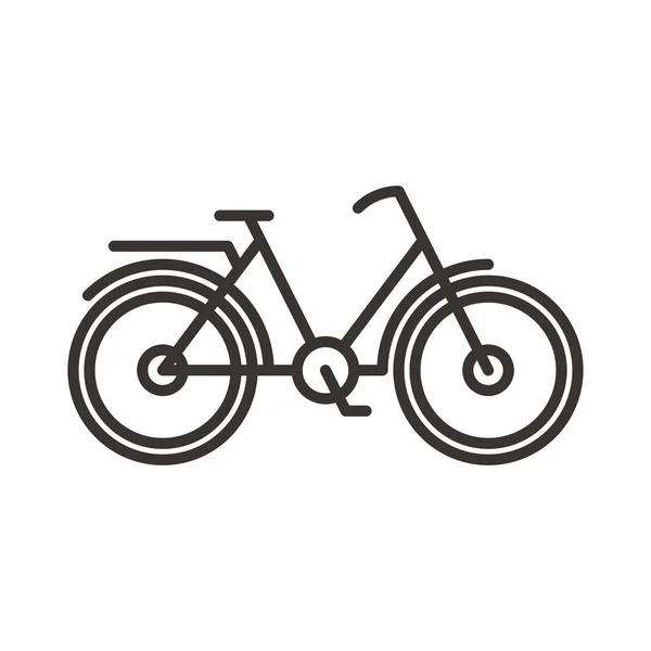 Иконка Велосипедного Велосипеда Стиле Контура — стоковый вектор