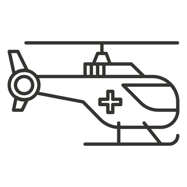 Hubschrauber Ikone Umrissen — Stockvektor