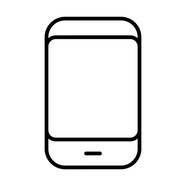 Icono Del Teléfono Móvil Dispositivo Estilo Esquema — Vector de stock