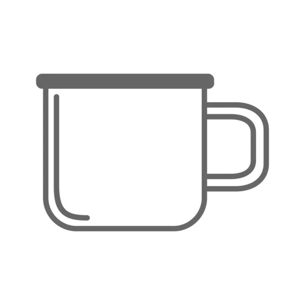 Copo Café Bebida Ícone Estilo Esboço —  Vetores de Stock