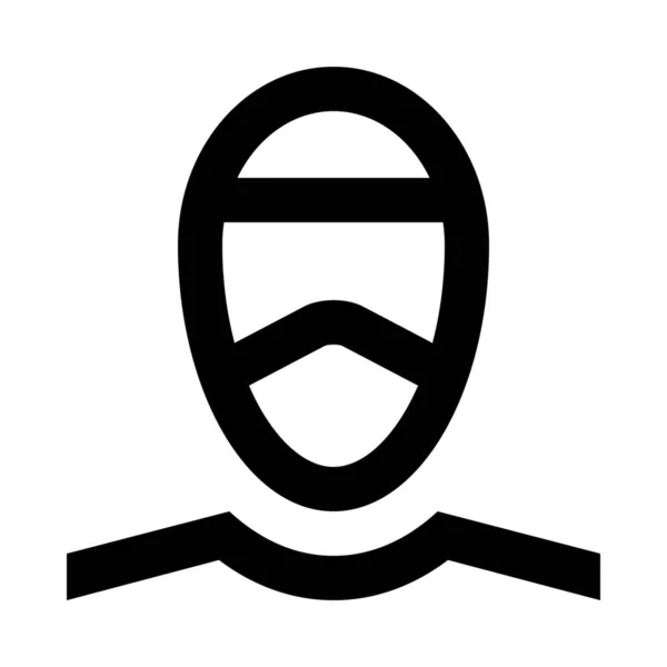 Doek Gezicht Masker Man Pictogram — Stockvector