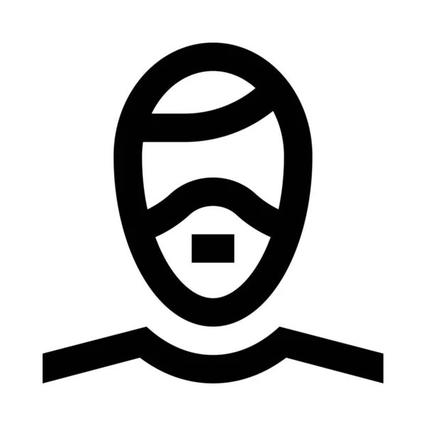 Tuch Gesichtsmaske Mann Symbol — Stockvektor