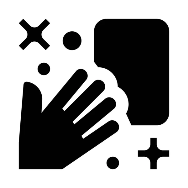 Schoon Desinfectie Handpictogram — Stockvector