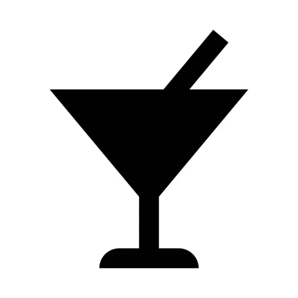 Alkohol Bar Cocktail Ikone — Stockvektor