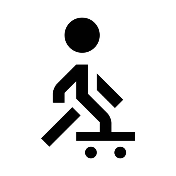 Ícone Skate Pessoa Homem — Vetor de Stock