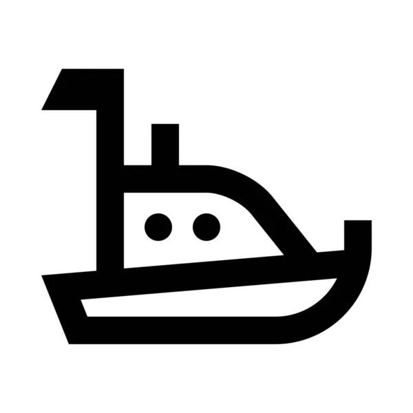 Schiff Seeschiff Ikone — Stockvektor