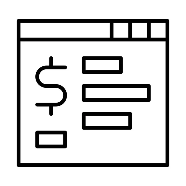 Дизайнерська Іконка Планування Посадки Стилі Контур — стоковий вектор