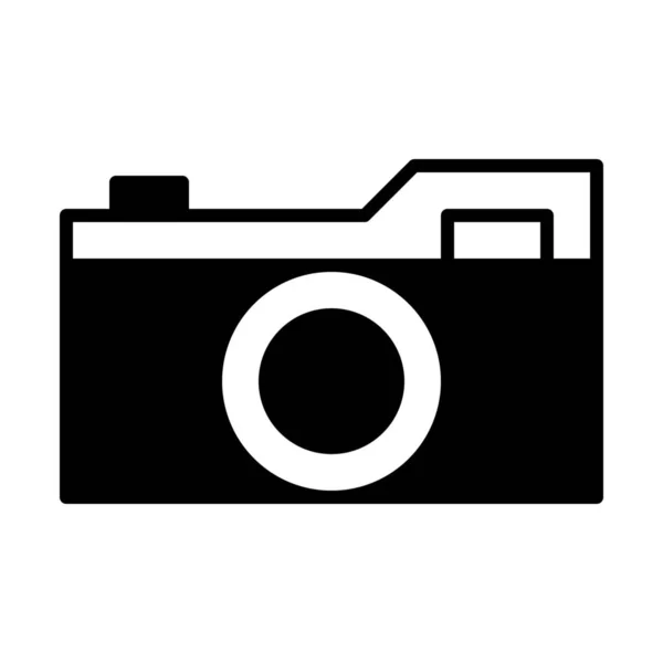 Camera Memory Photo Icon Solid Style — Stock Vector