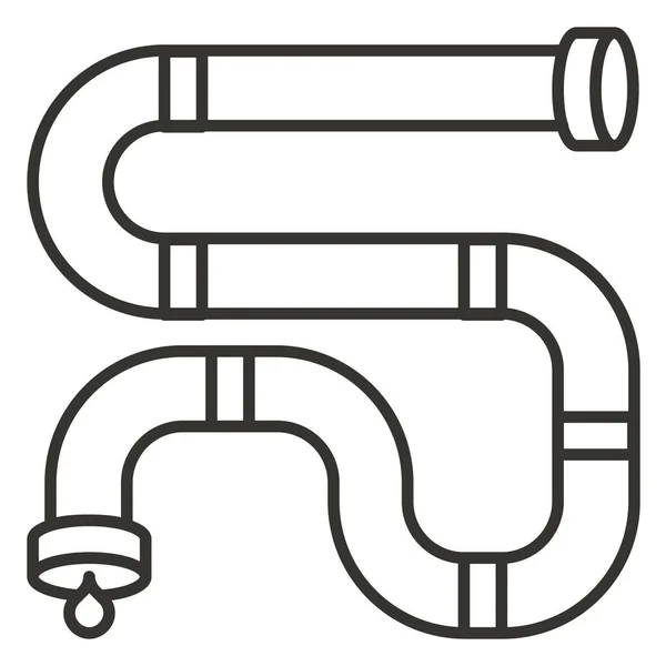 Pipe Plumber Supply Icon Outline Style — Stock Vector