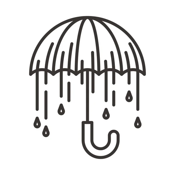 Parasol Protection Rain Icon Outline Style — Stock Vector