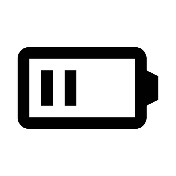 Batterij Opladen Pictogram Omtrek Stijl — Stockvector