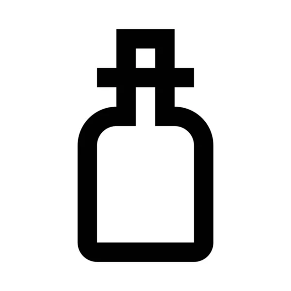 Icono Cosméticos Botella Barbería Estilo Esquema — Vector de stock