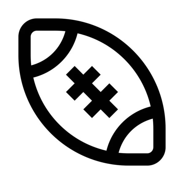 Іконка Яча Футбольної Гри Стилі Контур — стоковий вектор