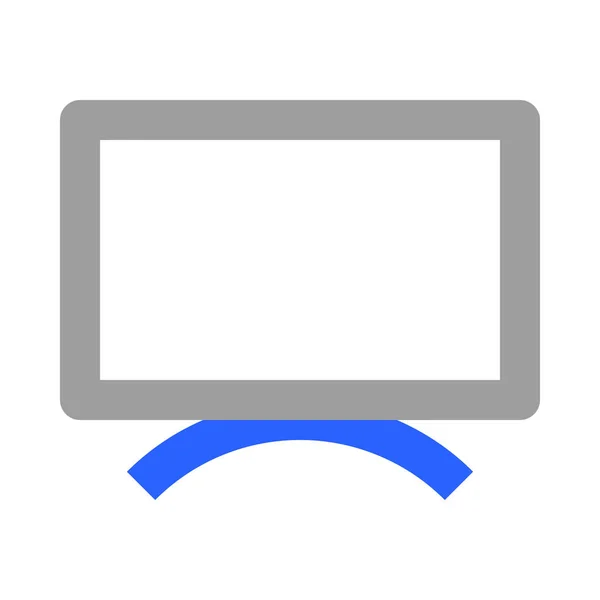 Desktop Display Symbol Umrissstil — Stockvektor