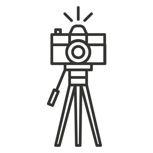 Значок Фотоапарата Фотографії Стилі Контур — стоковий вектор