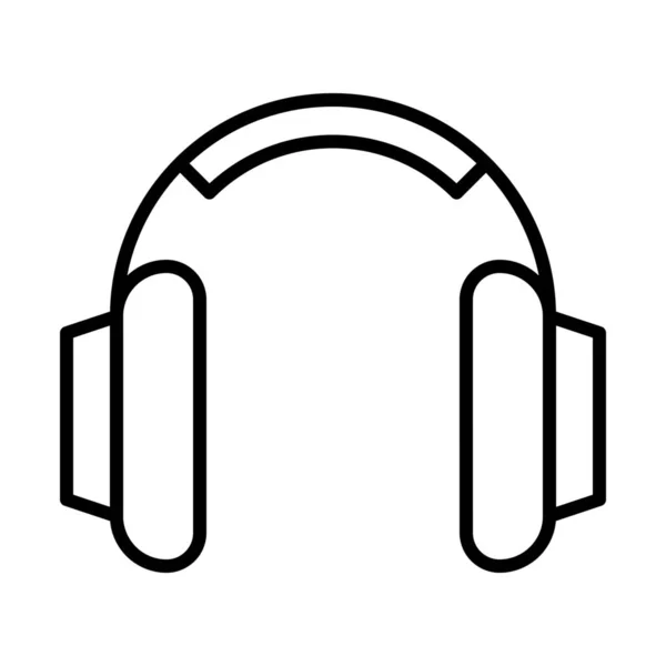 Audio Headphone Headphones Icon Outline Style — Stock Vector