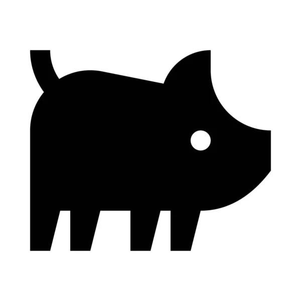 Ícone Porco Comida Animal —  Vetores de Stock