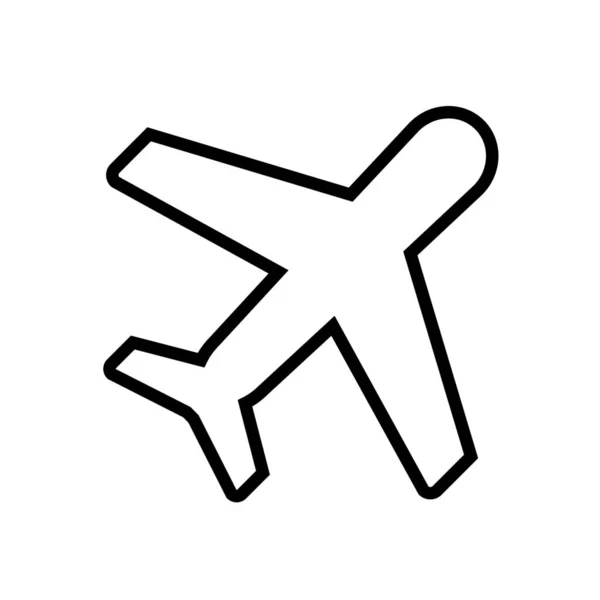 Avião Avião Avião Ícone Aviação Estilo Esboço —  Vetores de Stock
