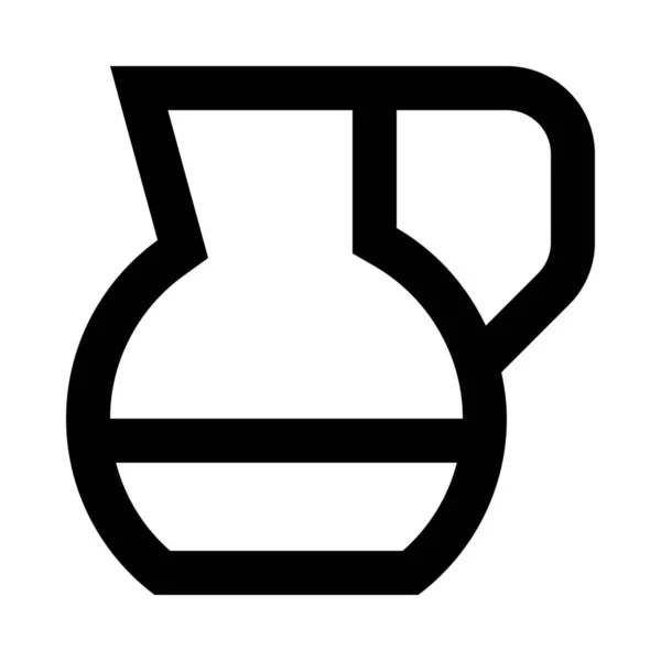 Icône Boisson Carafe Carafe Décanteur Dans Style Outline — Image vectorielle