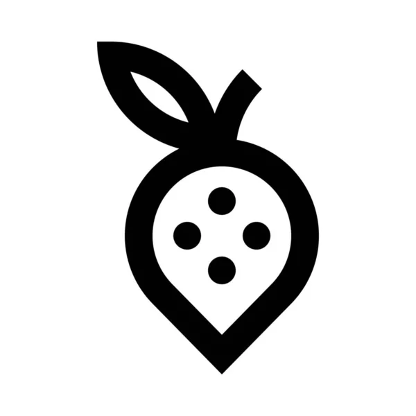 Beerenobst Gesund Symbol — Stockvektor