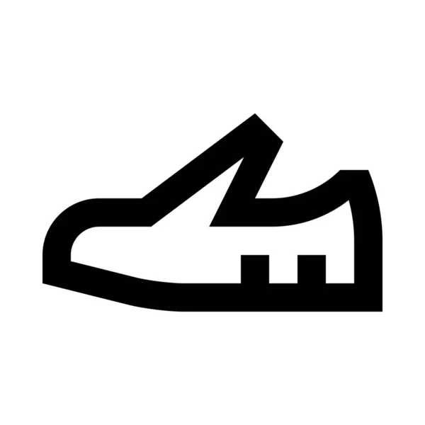 Icono Carrera Calzado Moda Estilo Esquema — Vector de stock