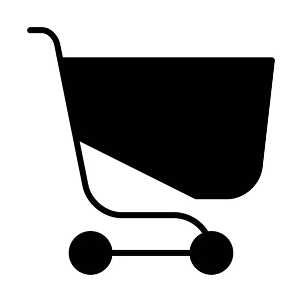 添加到购物车购买电子商务图标在坚实的风格 — 图库矢量图片