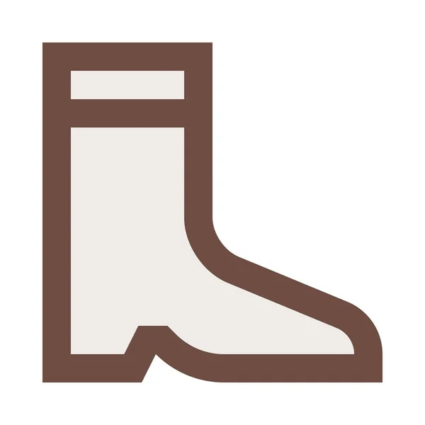 Boot Fashion Footwear Icon Footwear Category — Stock Vector