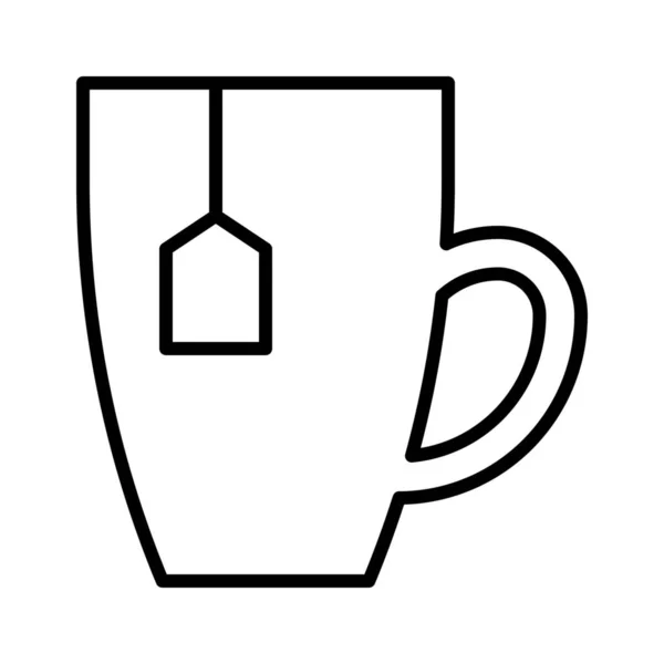 Καφέ Ποτήρι Ποτό Εικονίδιο Στο Περίγραμμα Στυλ — Διανυσματικό Αρχείο