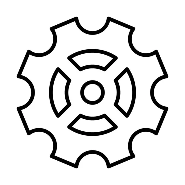 Cog Gear Options Icon Outline Style — Stock Vector