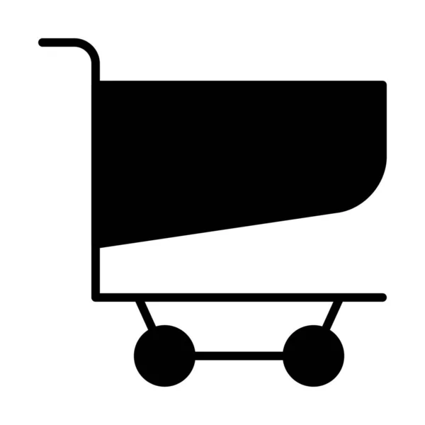 Commerce Symbol Solidem Stil Kaufen — Stockvektor