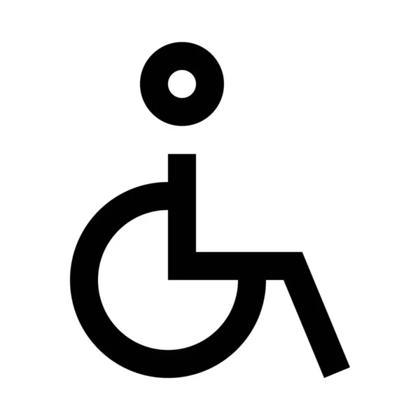 Icono Persona Inválida Discapacitada — Vector de stock