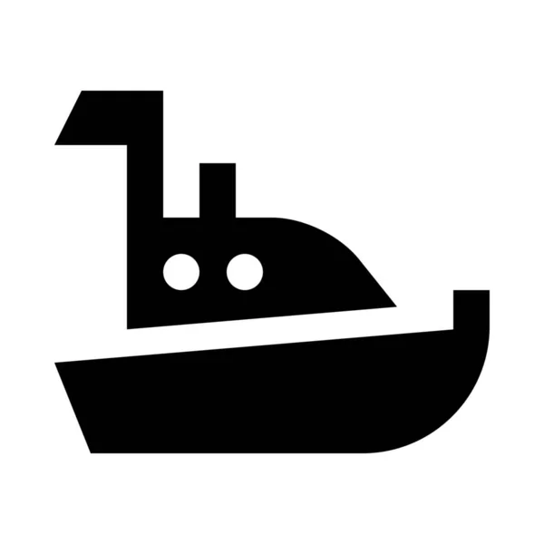 Barco Barco Transporte Icono — Vector de stock