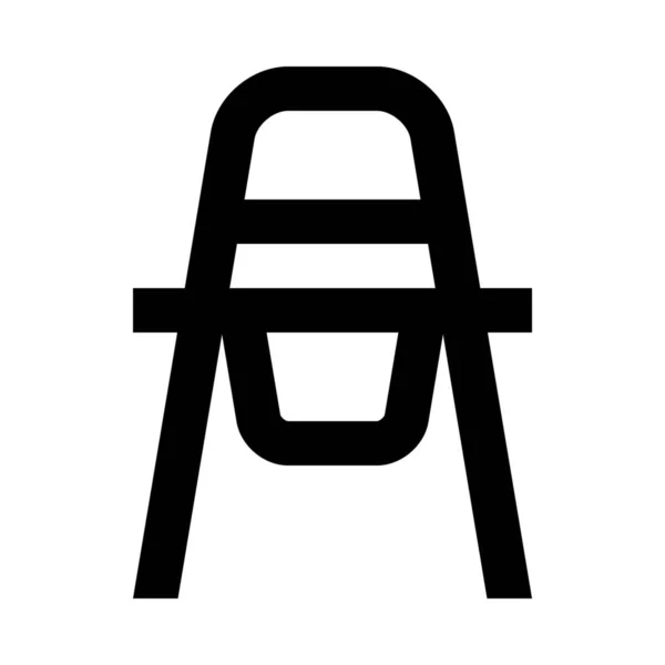 Icône Alimentation Chaise Bébé Dans Style Contour — Image vectorielle