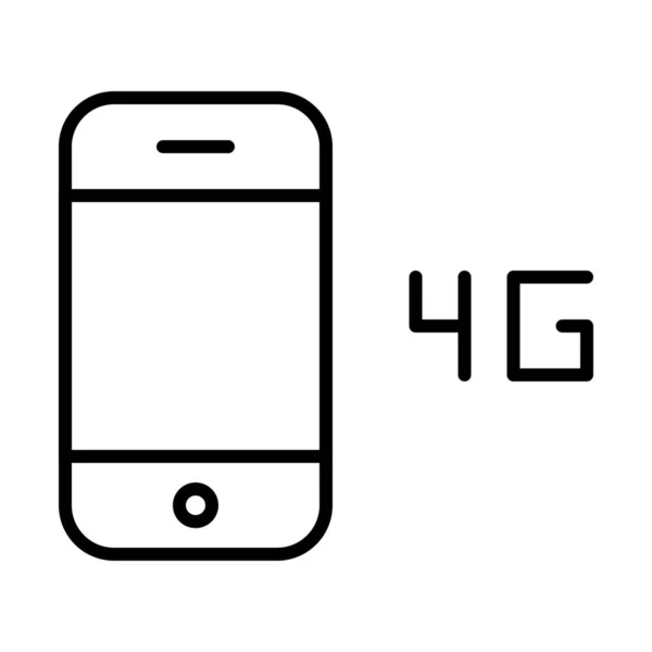 Icona Iphone Dispositivo Chiamata Stile Outline — Vettoriale Stock