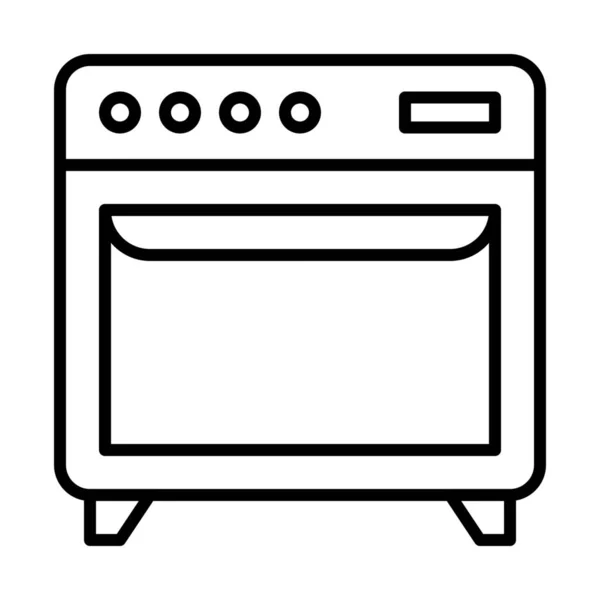 Hornear Cocina Icono Cocina Estilo Esquema — Vector de stock