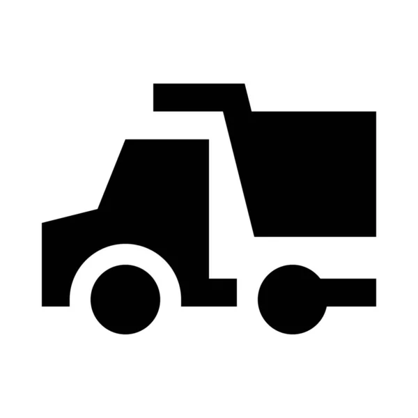 Pictogram Bouwmaterieel Vrachtwagen — Stockvector