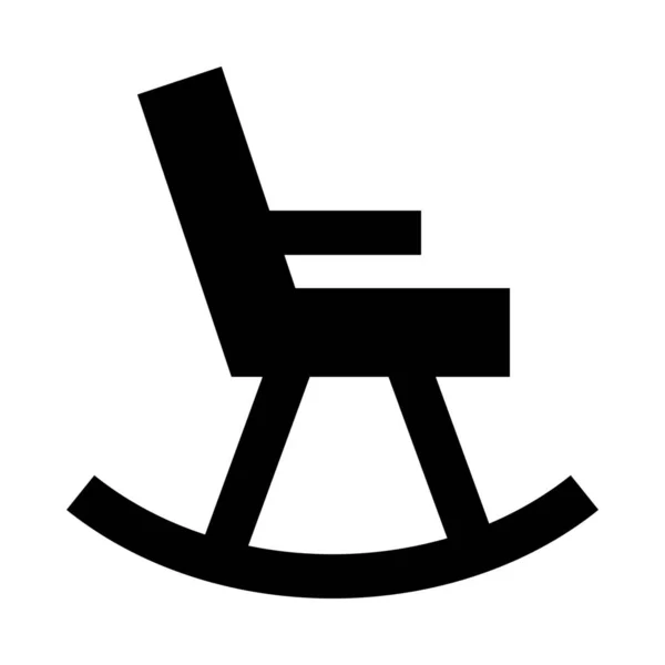 Chair Rocking Interior Icon — Stock Vector