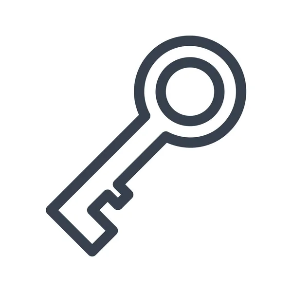 Ikona Ověřovacího Klíče Stylu Osnovy — Stockový vektor