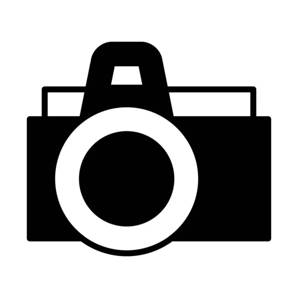 Camera Geheugen Foto Pictogram Solid Stijl — Stockvector