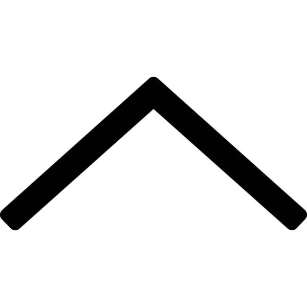 Symbol Šipky Nahoru Jednolitém Stylu — Stockový vektor