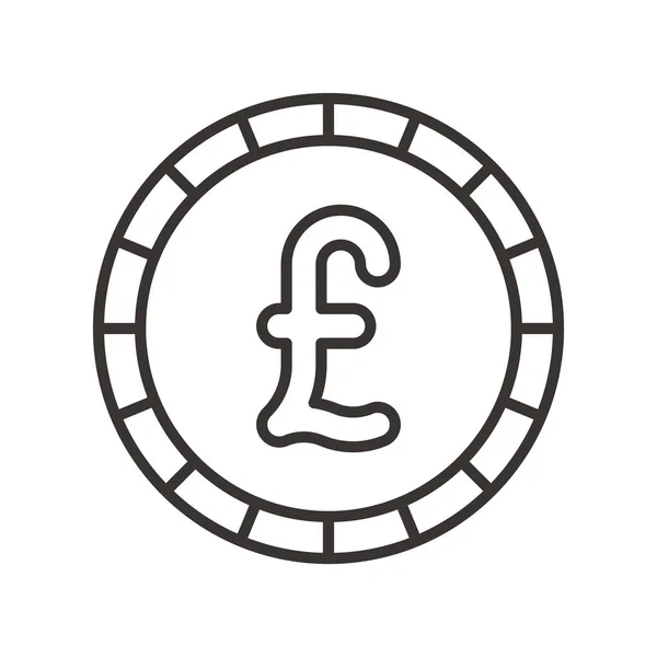 Monnaie Finance Argent Icône Dans Style Contour — Image vectorielle