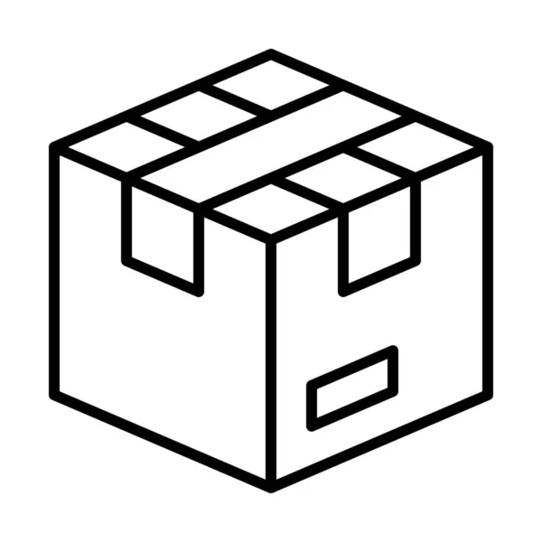 Boîte Livraison Ecommerce Icône Dans Style Contour — Image vectorielle