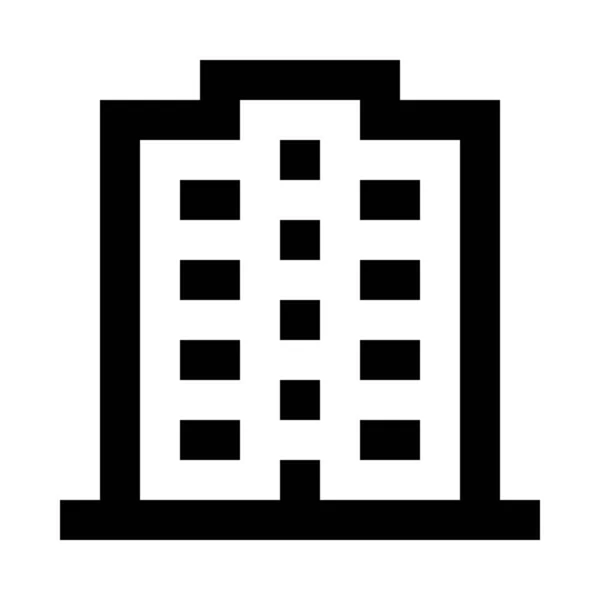 Wohnungen Gebäude Stadt Ikone — Stockvektor