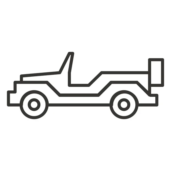 Karosserie Auto Ikone Outline Stil — Stockvektor