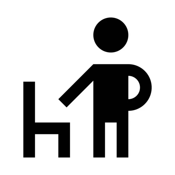 Chaise Personnes Personne Icône — Image vectorielle