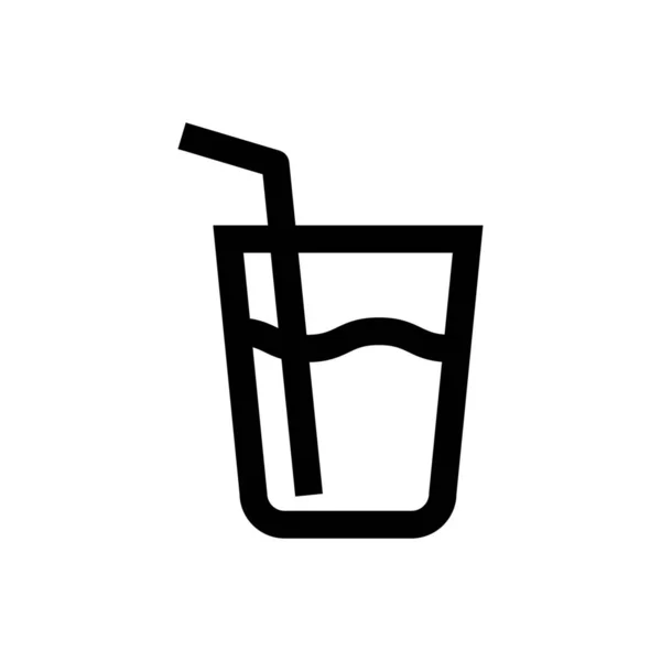 Drink Glas Symbol Outline Stil — Stockvektor