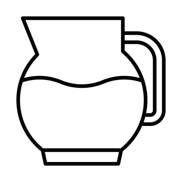 Karaffenkrug Krug Symbol Outline Stil — Stockvektor