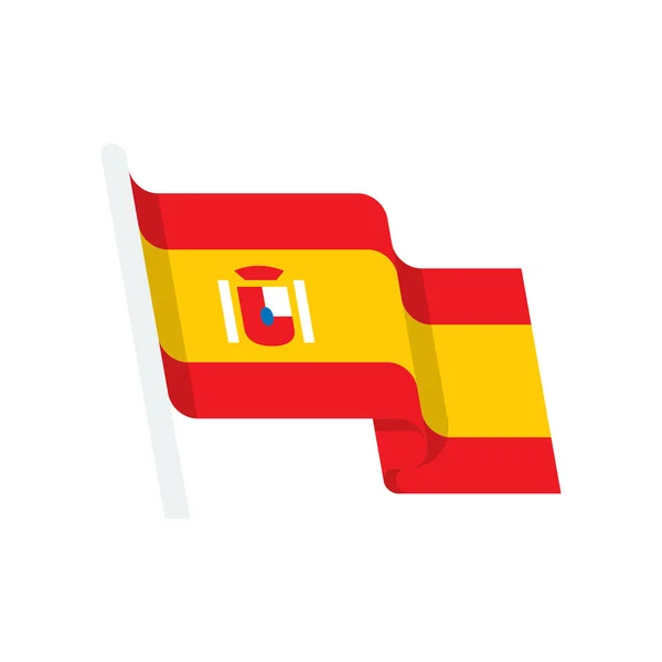 País Bandeira Ícone Nacional Estilo Esboço Preenchido — Vetor de Stock