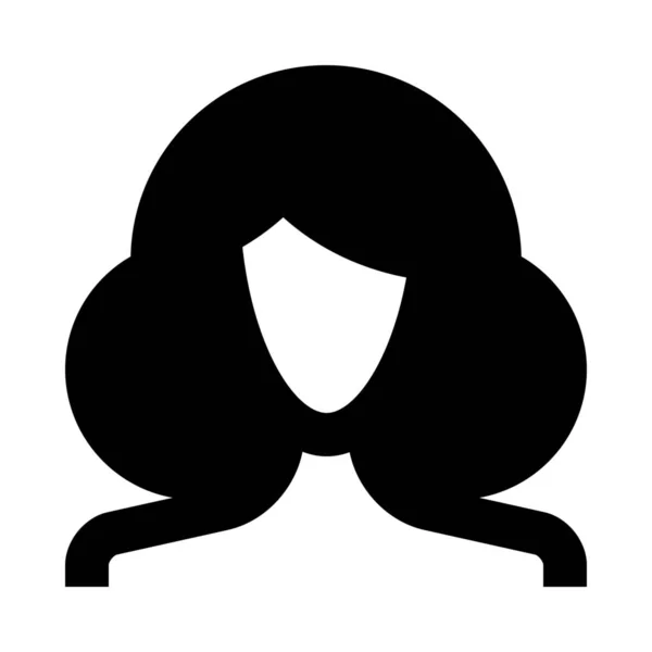 Ikona Fryzury Dziewczyna Avatar — Wektor stockowy