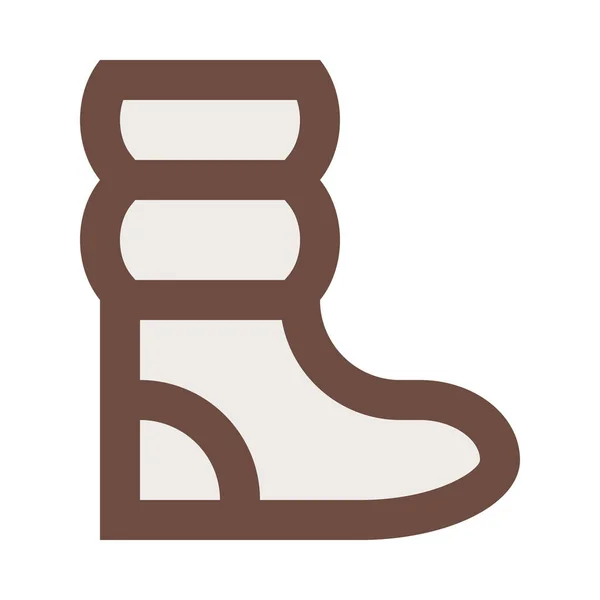 Boot Footwear High Icon Footwear Category — Stock Vector